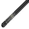 Valhalla VA222 by Viking 2 Piece Pool Cue Stick White on Black 12 Point Transfers High & Low No Wrap 16-21 oz. PLUS Rosin Bag (21) view 2