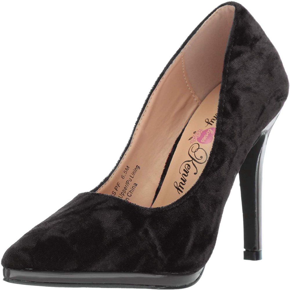 Penny Loves Kenny Women's Opus PL Shoe, Black Crushed Velvet, 10 Wide US