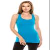Kurve Womens Basic Tank Top - Seamless Lightweight Racerback Supersoft Camisole Stretchy Workout Athletic Yoga Top (Made in USA), Turquoise, X-Large/XX-Large view 2
