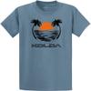 Koloa Surf Sunset with Palms Heavyweight Tee-Tall-4XLT-StoneBlue/c view 1