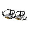 Wellgo Bike Pedals with Toe Cages and Straps Universal Fit Bicycle Pedals 9/16" Compatible, Non-Slip & Durable Lightweight, Fits Most Adult Bikes & MTB Bicycles view 1