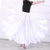 Backgarden 26" White Girls Stretched Shiny Satin Flowy Long Dance Skirt Dancewear view 2
