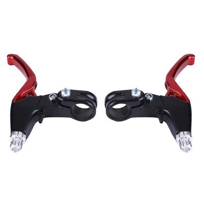 Tbest Bike Brake Levers BMX,Evercross Handbrake Levers,1 Pair ycle Brake Levers Aluminium Alloy Cycling Brakes Handles 4 Colors Available (Red)