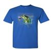 Bass Fishing T-Shirt Fisherman Camping Hobby Angler Lake River Mens Tee Shirt Royal Blue Medium view 1