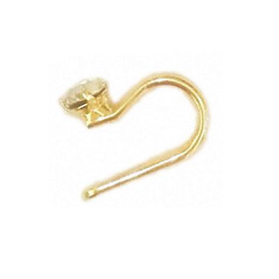 Womens 1 Pc Summer Style Gold/Silver Plated Cubic Zirconia Tragus Ear Cuff Clip Earring Gold