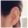 Womens 1 Pc Summer Style Gold/Silver Plated Cubic Zirconia Tragus Ear Cuff Clip Earring Gold view 3
