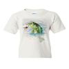 Bass Fishing Youth T-Shirt Fisherman Camping Hobby Angler Lake River Kids Tee White X-Large view 1