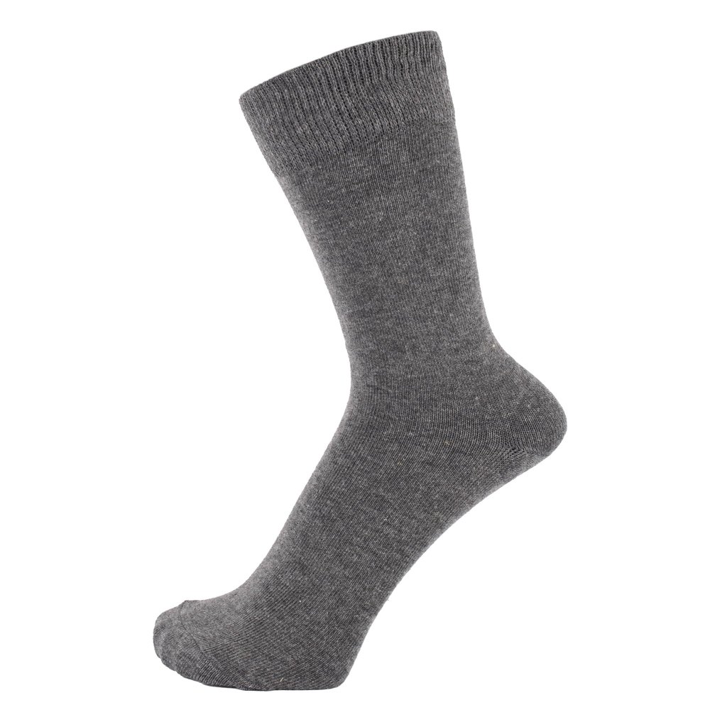 ZAKIRA Finest Combed Cotton Dress Socks in Plain Colours for Men, Women (Grey Melange)