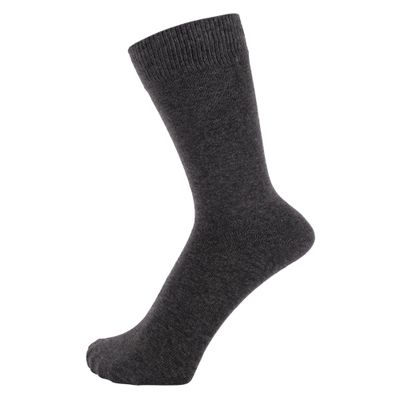 ZAKIRA Finest Combed Cotton Dress Socks in Plain Colours for Men, Women (Dark Grey Melange)