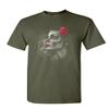 Day of The Dead Girl T-Shirt Skull Face Dia de Los Muertos Roses Mens Tee Shirt Military Green XX-Large view 1