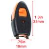 West Coast Paracord Whistle Zipper Pulls (Black/Orange, 50 Pack) view 4