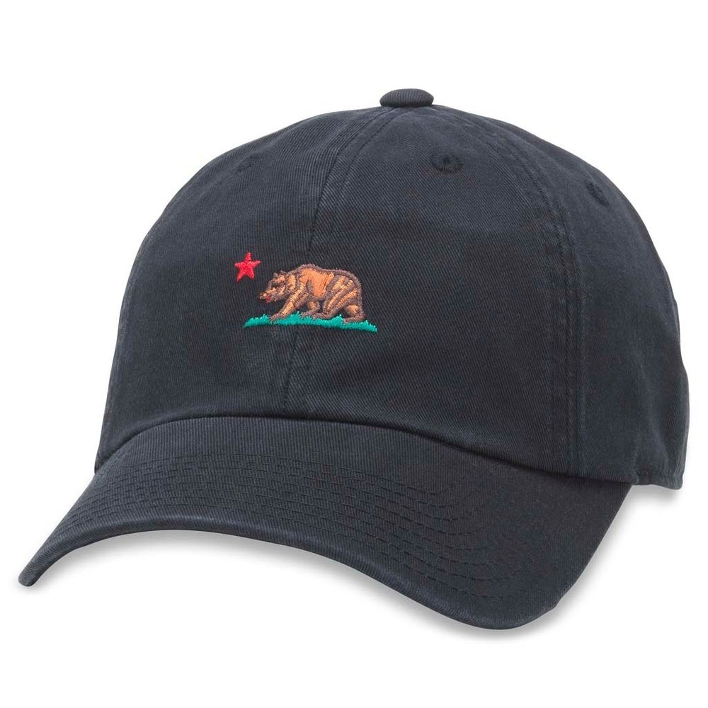 AMERICAN NEEDLE California Cali Bear Casual Baseball Dad Buckle Strap Hat (42920A-LITB-BLK)