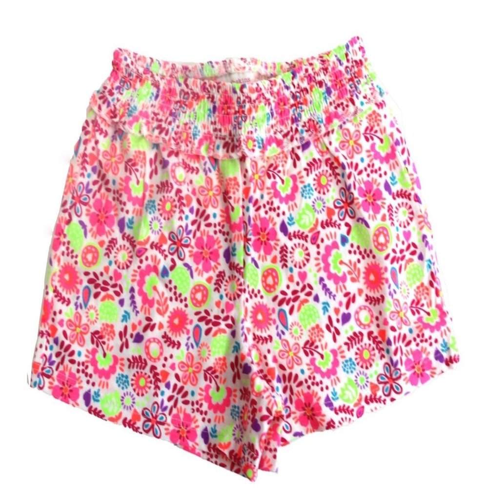 Toughskins Baby Girls Shorts 100% Cotton Printed (Pink Multi, 24M)
