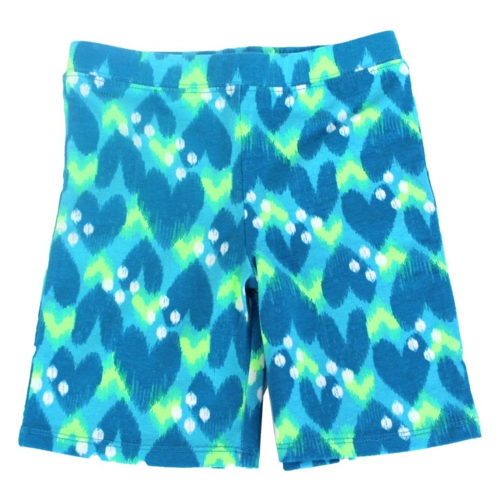 Toughskins Girls Bike Shorts 100% Cotton (Green Multi, 4T)