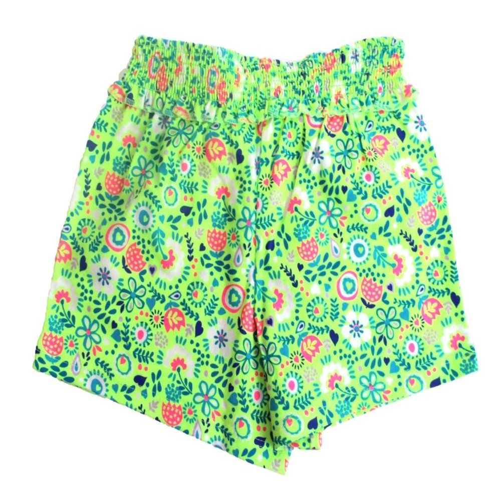 Toughskins Baby Girls Shorts 100% Cotton Printed (Blue Multi, 12M)