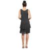 S.L. Fashions Women's Sleeveless Chiffon Tiered Cocktail Dress, Wedding Guest, Party Gown (Petite and Regular Sizes), Steel, 12P view 2
