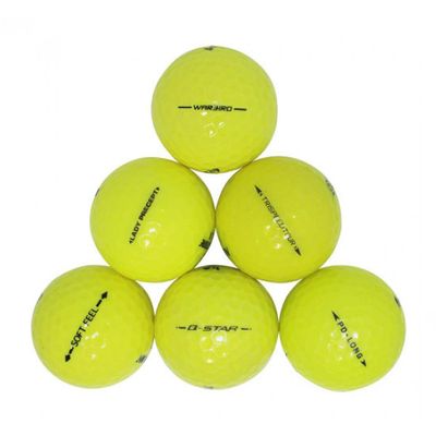 Assorted Yellow Mix - Value AAA Grade - Recycled Used Golf Balls - 144 Pack
