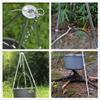 Cooking Campfire Foldable Tripod Camping Picnic Fire Oven Shelf Pot Pan Holder view 4