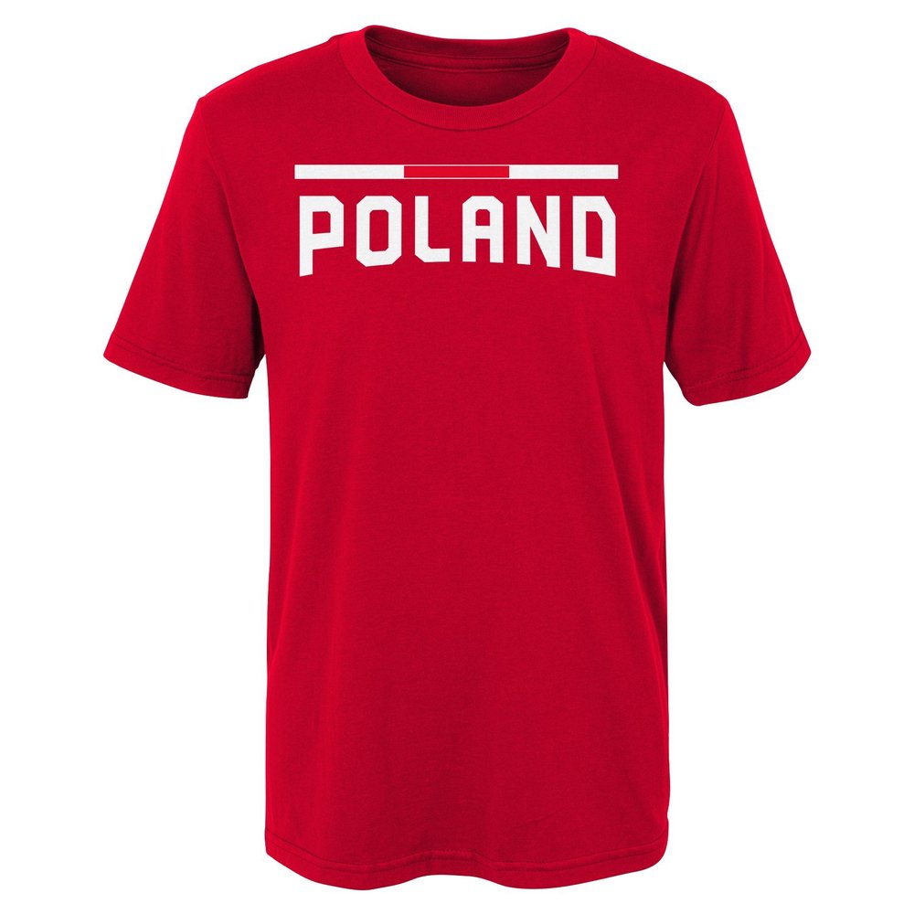 World Cup Soccer Poland Kids & Youth "penalty Kick" Tee, Red, Kids Medium(5-6)