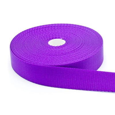 3/4 Inch Width Nylon Webbing - Medium Weight : 5 Yards 3/4" Strap Webbing Plus (Purple)