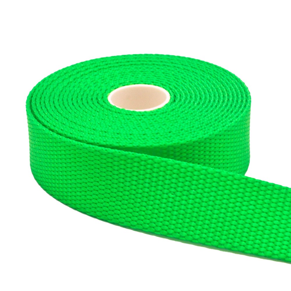 3/4 Inch Width Nylon Webbing - Medium Weight : 5 Yards 3/4" Strap Webbing Plus (Lime Green)