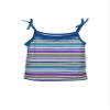 Toughskins Girls top Bow Shoulder Blue Stripes view 1