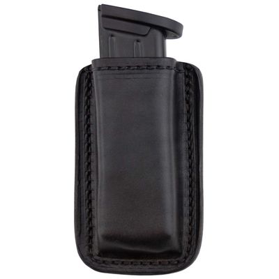 Leather Magazine Holder | Made in USA Sizes to fit virtually Any 9mm, .40, .45 or .380 Pistol Mag | Single or Double Stack | IWB or OWB | Relentless Tactical | Double Stack Black