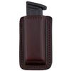 Leather Magazine Holder | Made in USA Sizes to fit virtually Any 9mm, .40, .45 or .380 Pistol Mag | Single or Double Stack | IWB or OWB | Relentless Tactical | Double Stack Brown view 1