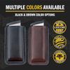 Leather Magazine Holder | Made in USA Sizes to fit virtually Any 9mm, .40, .45 or .380 Pistol Mag | Single or Double Stack | IWB or OWB | Relentless Tactical | Double Stack Brown view 4