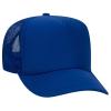 Otto Cap Youth 5 Panel High Crown Mesh Back Trucker Hat Polyester Foam Front view 1