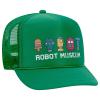 Otto Cap Youth 5 Panel High Crown Mesh Back Trucker Hat Polyester Foam Front view 4