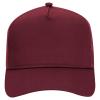 Otto Caps 5 Panel Mid Profile Mesh Back Trucker Hat Cotton Blend Twill Maroon view 2