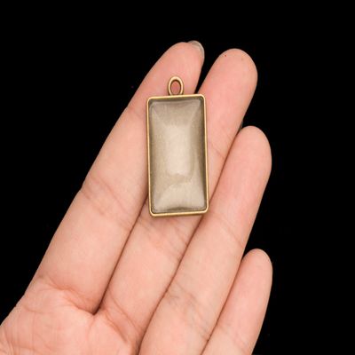 Memorial Locket Charm Book Antiqued Brass Necklace Photo Frame Necklace Charms 6 Counts