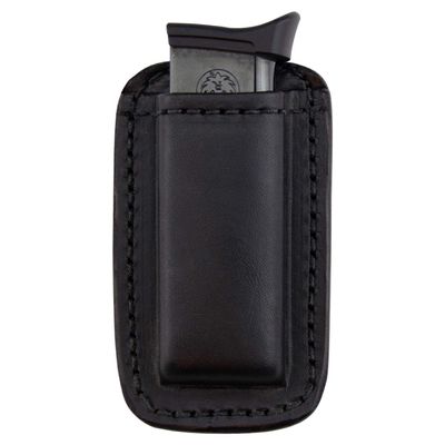 Leather Magazine Holder | Made in USA Sizes to fit virtually Any 9mm, .40, .45 or .380 Pistol Mag | Single or Double Stack | IWB or OWB | Relentless Tactical | .380 Black