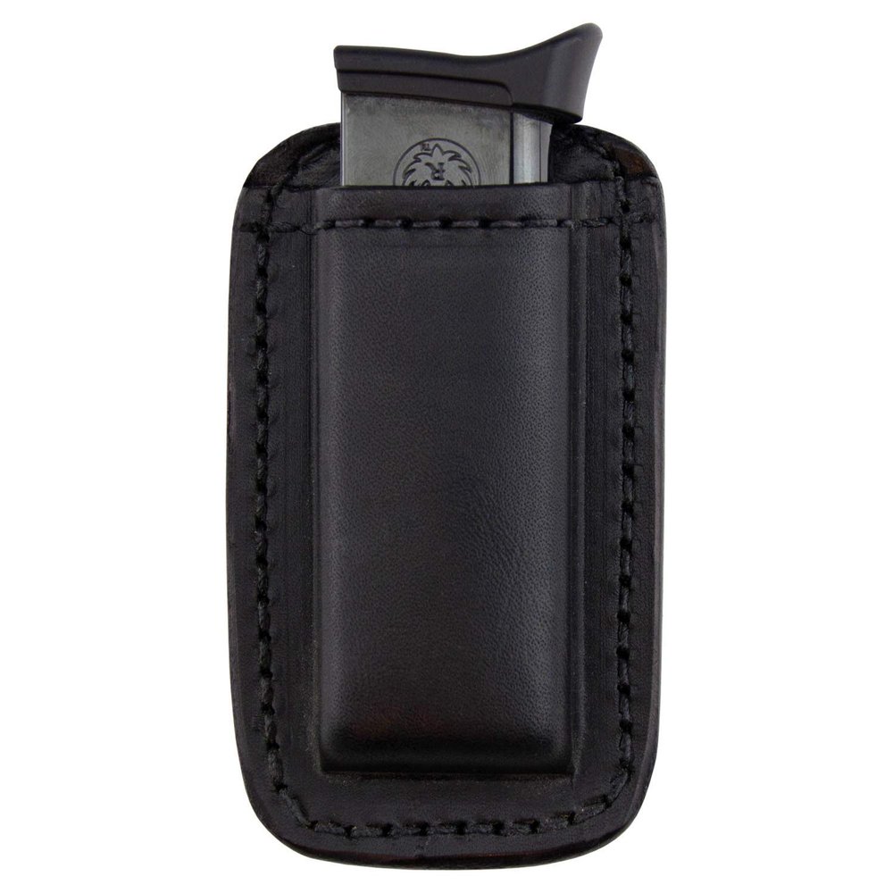 Leather Magazine Holder | Made in USA Sizes to fit virtually Any 9mm, .40, .45 or .380 Pistol Mag | Single or Double Stack | IWB or OWB | Relentless Tactical | .380 Black