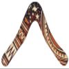 Aussie Fever Wooden Boomerang - Decorated Australian Boomerangs, Made in Australia! view 1