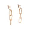 Grace Jun Fashion Geometric Long Iron Chian Clip on Earrins No Pierced for Women Party Prom Elegant Accessory (Gold clip-on) view 1