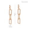 Grace Jun Fashion Geometric Long Iron Chian Clip on Earrins No Pierced for Women Party Prom Elegant Accessory (Gold clip-on) view 2