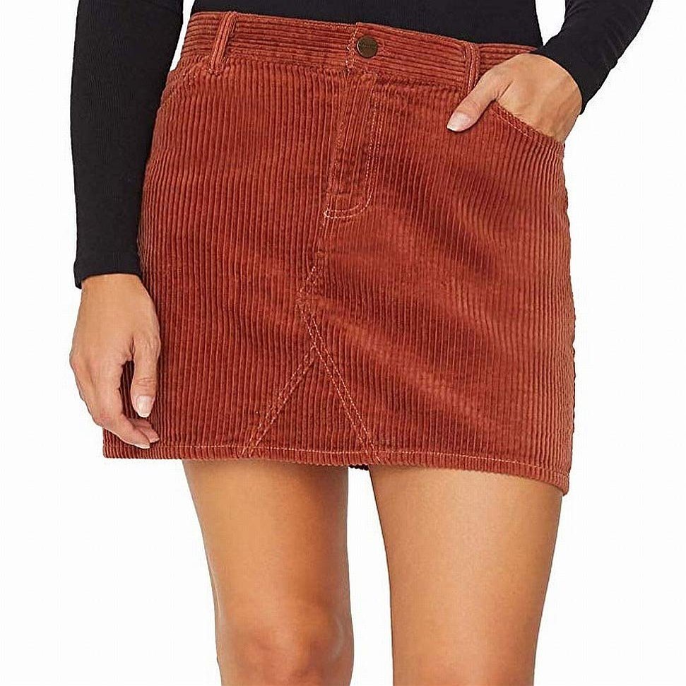 Sanctuary Womens Corduroy Mini Mini Skirt Brown 27