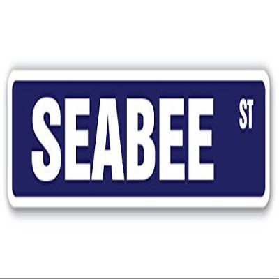 Cortan360 Seabee Street Sign United States Naval Construction Forces| Indoor/Outdoor | 8" Sticker Decal