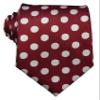 Geotae Zerun New Classic Men's Polka Dots Silk Tie Necktie  (Dark Red) view 1