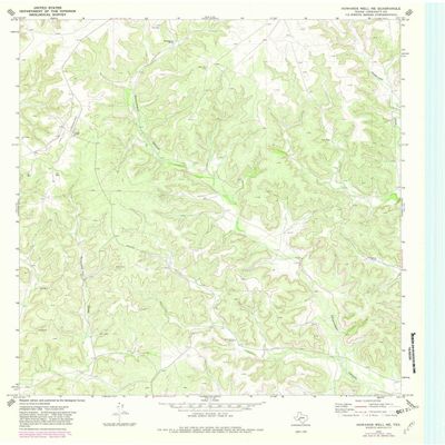 Howards Well NE TX topo map, 1:24000 Scale, 7.5 X 7.5 Minute, Historical, 1970, Updated 1982, 26.9 x 23 in - Tyvek