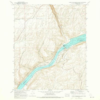 YellowMaps Lower Monumental Dam WA topo map, 1:24000 Scale, 7.5 X 7.5 Minute, Historical, 1970, Updated 1973, 27 x 22 in - Tyvek