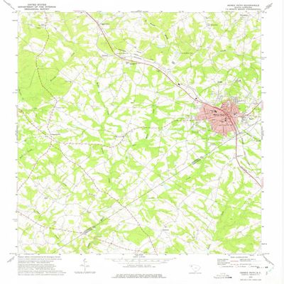 YellowMaps Honea Path SC topo map, 1:24000 Scale, 7.5 X 7.5 Minute, Historical, 1970, Updated 1975, 26.7 x 22 in - Tyvek