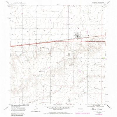 YellowMaps Kanorado KS topo map, 1:24000 Scale, 7.5 X 7.5 Minute, Historical, 1969, Updated 1985, 26.9 x 22 in - Tyvek