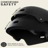 OutdoorMaster Skateboard Cycling Helmet - Two Removable Liners Ventilation Multi-Sport Scooter Roller Skate Inline Skating for Kids, Youth & Adults - L - Black view 2