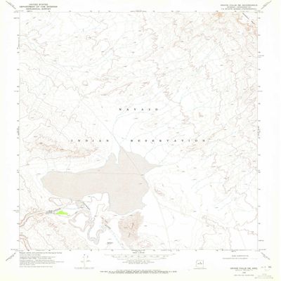 YellowMaps Grand Falls NE AZ topo map, 1:24000 Scale, 7.5 X 7.5 Minute, Historical, 1969, Updated 1972, 26.9 x 22 in - Tyvek