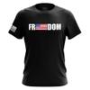 Patriotic American Flag Mens T-Shirt | Heavyweight Classic Fit Short Sleeve Shirt, Freedom, XXL view 1