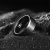 King Will 8mm Men's Black Wedding Ring - Brushed Matte Surface, Beveled Polished Edge, Comfort Fit Size 15.5 view 3