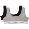 Calvin Klein Kids Girls' Modern Cotton Bralette 2-Pack, Heather Grey/Classic Black, Large view 2
